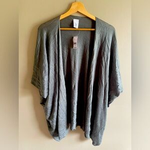 NWT Sears Women’s Basic Wrap One Size Knit Lightweight Grey Boho‎ Lagenlook